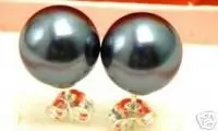 Распродажа большие 10 мм круглые жемчужные сережки с высоким блеском и черным
