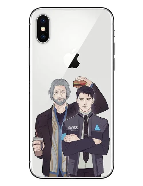 Мягкий Силиконовый ТПУ чехол для телефона Detroit Become Human Android RK800 Connor Kara iPhone 5 5S SE 6 6splus