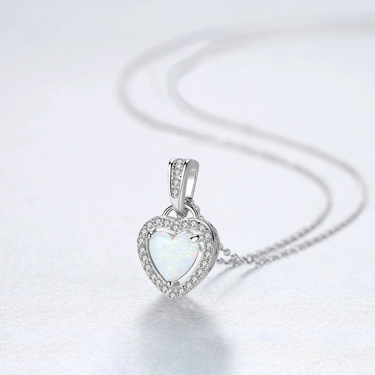 New S925 Sterling Silver Fashion Wild Love Micro Inlay Smart Necklace Can Be Customized | Украшения и аксессуары