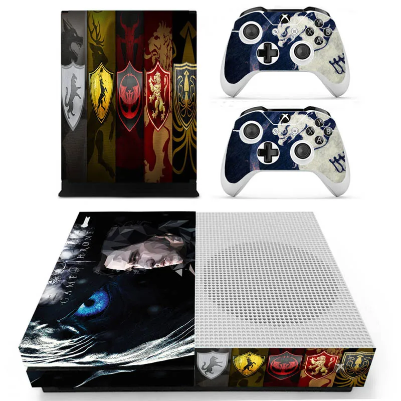Наклейки для игровой наклейки Thronas Vinly Skin консоли XBOX One S с двумя беспроводными