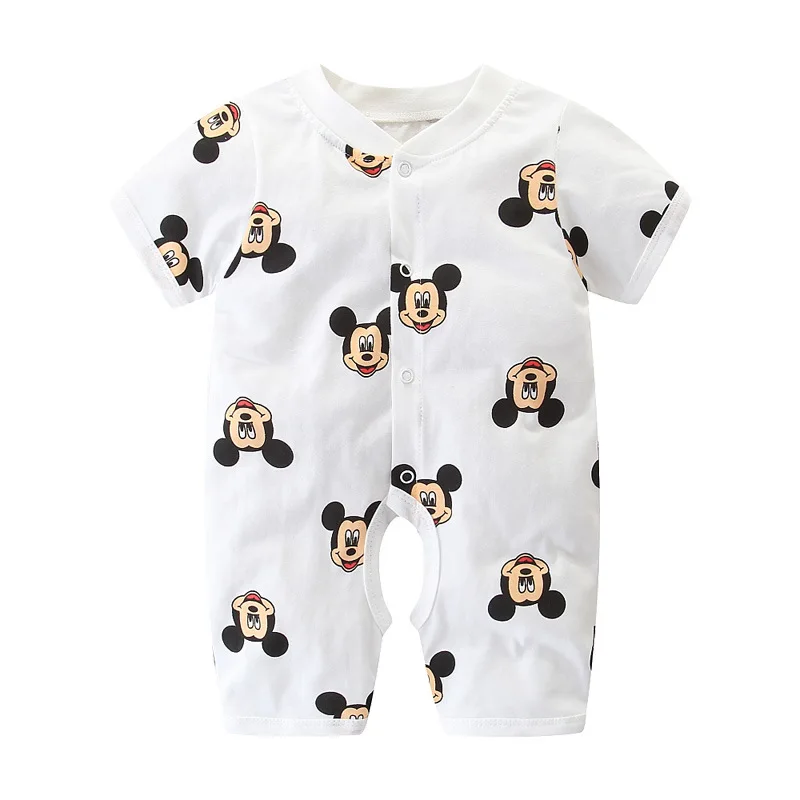 Г. Летнее Новое Стильное платье с короткими рукавами для девочек детский комбинезон, хлопковое боди для новорожденных, костюм Детская Пижама комбинезон с обезьянкой для мальчиков