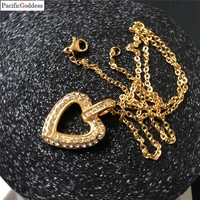heart sharp stainless steel pendant necklace for fashion lady
