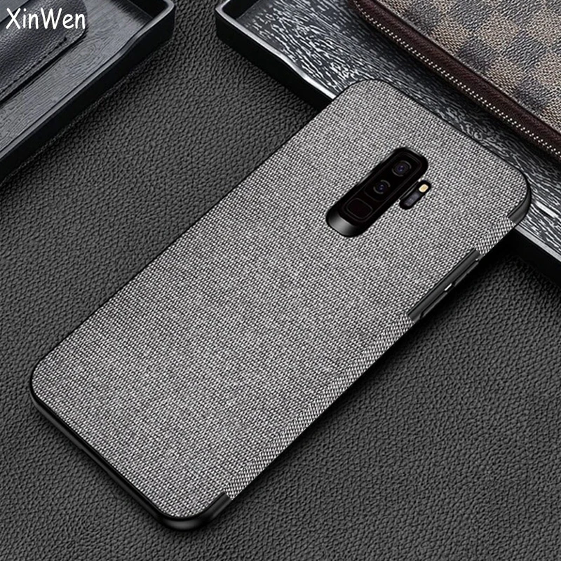 Xinwen Роскошная ткань текстильная текстура TPU чехол для телефона Samsung Galaxy S8 s9 plus s8plus
