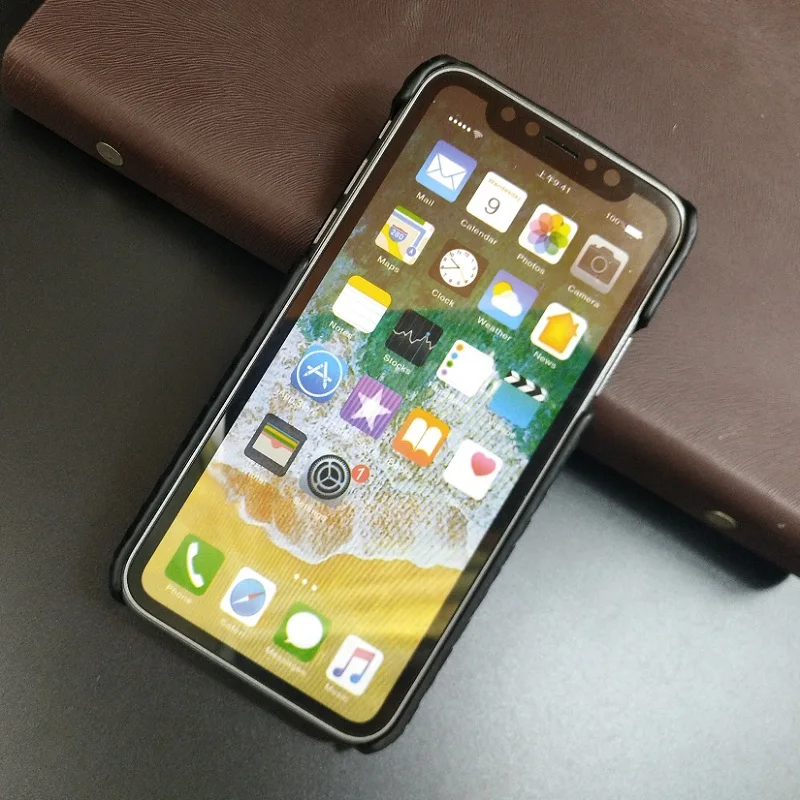 Ультратонкий чехол из натуральной кожи для iPhone X XS Max 10 чехлы телефонов со змеиным