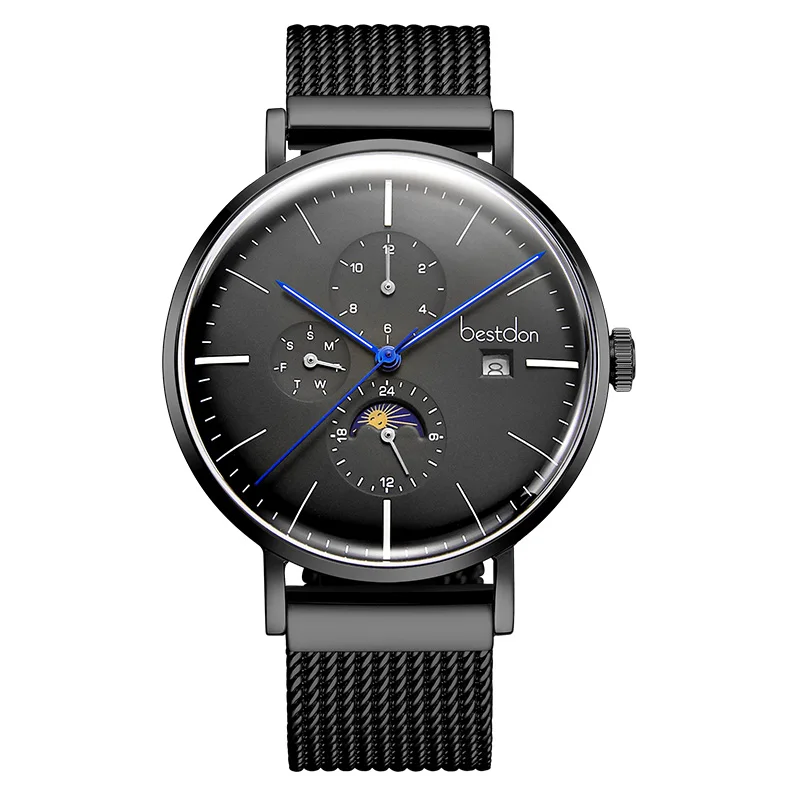 

Bestdon Original Genuine Mechanical Men's Watch Automatic Black Technology Sports Waterproof Brand Wristwatch Relogio Masculino
