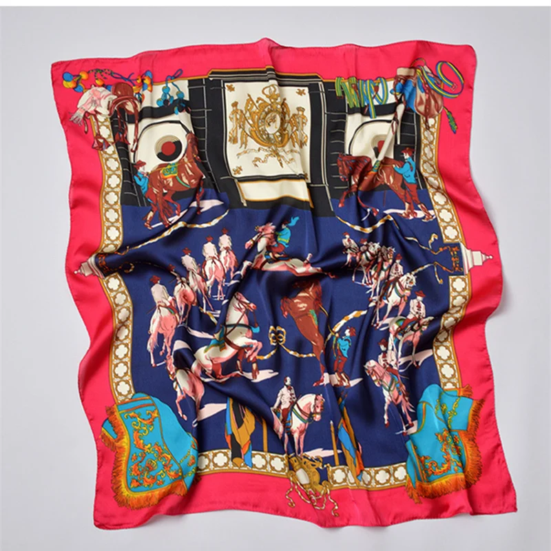 2018 новые летние украшения женские модные шарфы с принтом лошади 70 см x 70 см маленький квадратный шарф шарфы головной платок горячий подарок