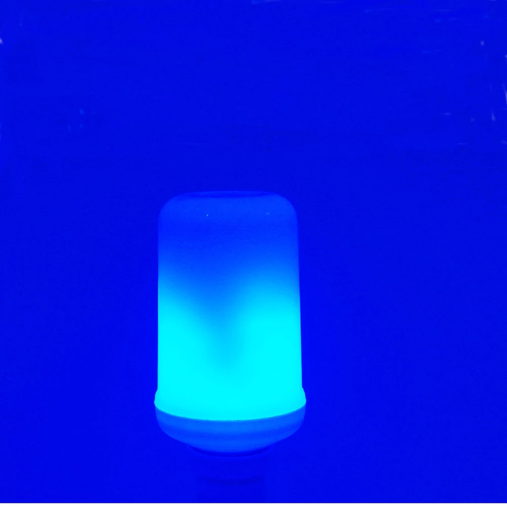 LED Flame Effect Light Bulb lamp Flickering Emulation Fire Blue 99 LEDs E27 9W 85-265V 4 Modes Ampoule | Лампы и освещение