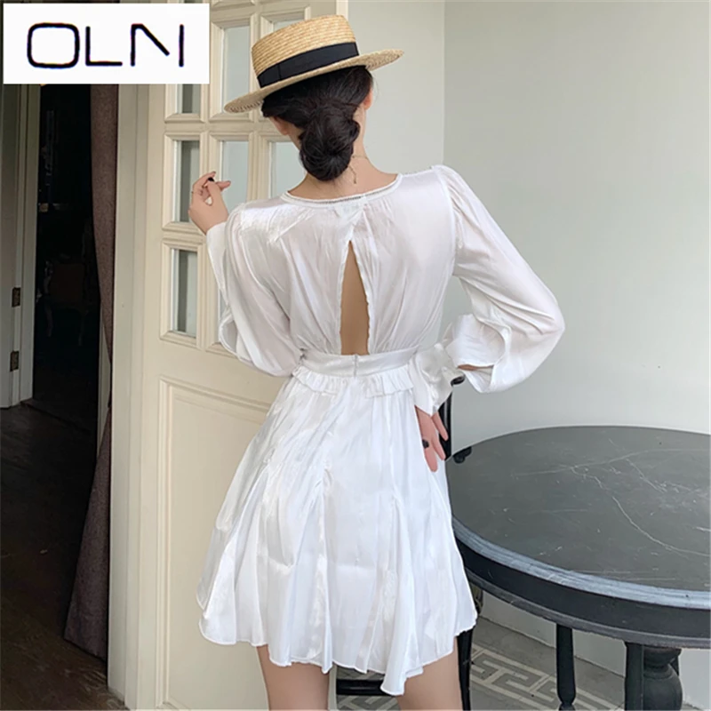 Vestidos корейское платье oln летнее французское ретро новое темпераментное
