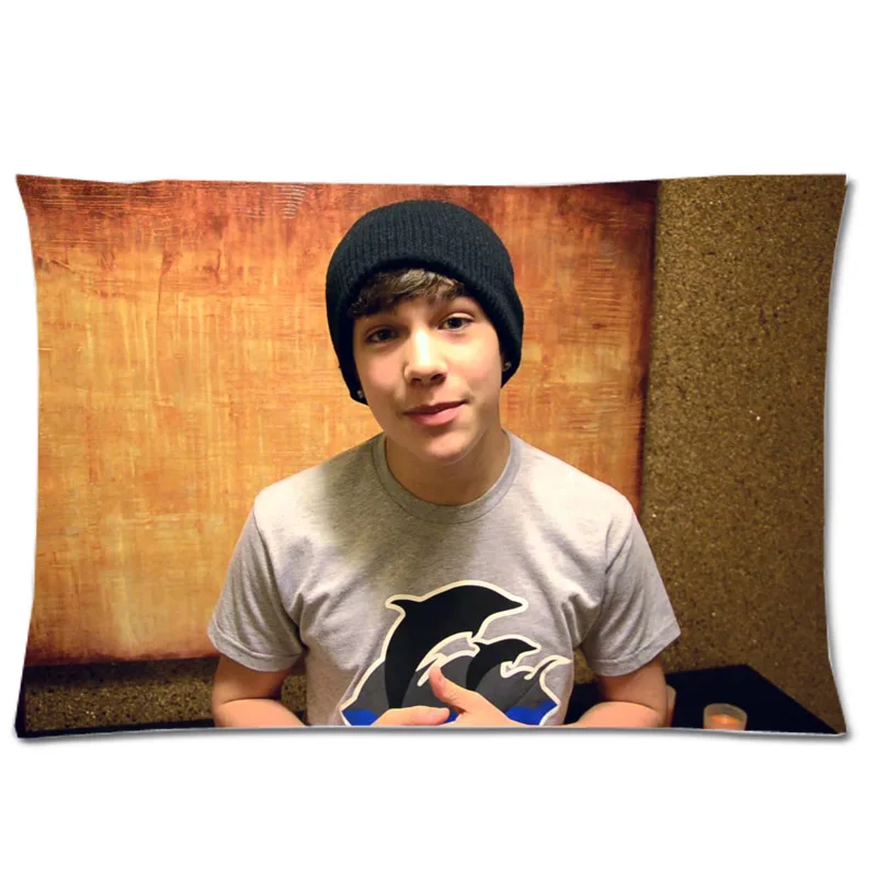 Мягкий чехол для подушки из 100% полиэстера с рисунком Остина махона 50x75 см