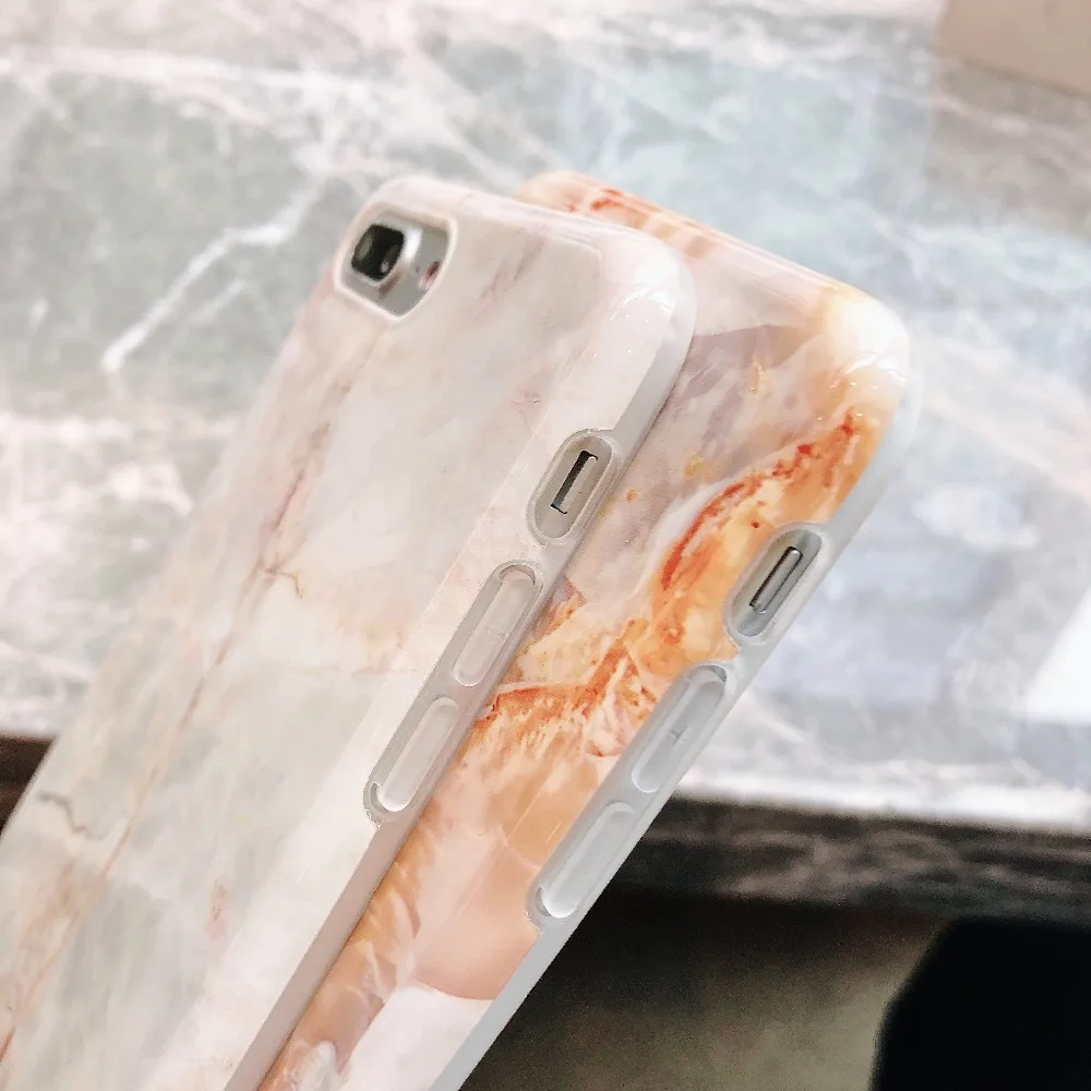 Мраморный чехол для телефона iPhone 6 силикон iphone 8 Plus Чехлы Apple полная защита XS Max XR 7 S