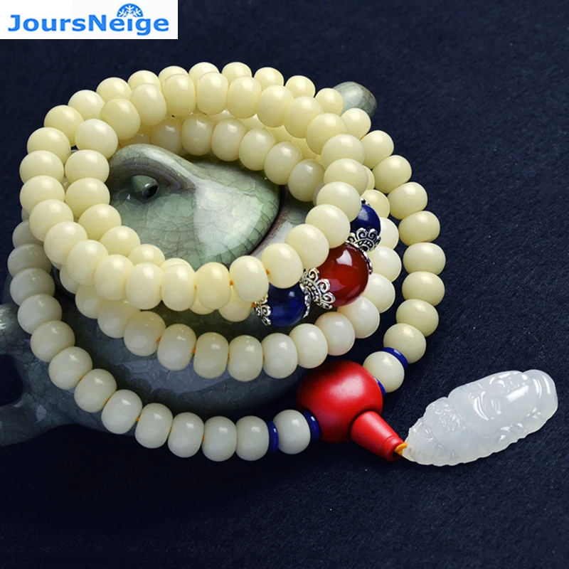 Оптовая продажа браслеты из натурального белого Бодхи подвеска камня в стиле