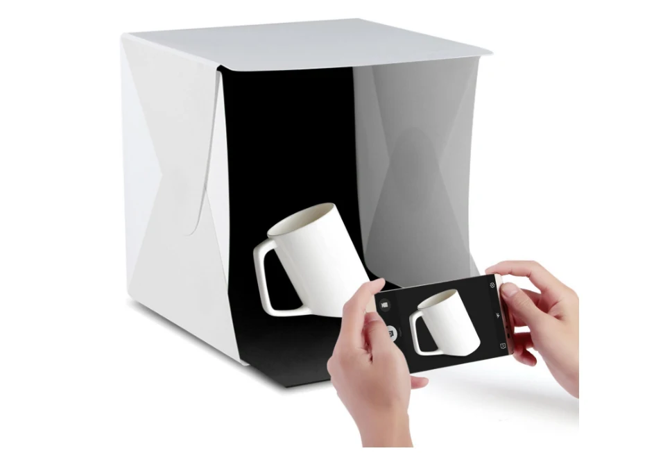 Складной световой короб для фотокамеры LED софтбокс с двумя панелями фотостудии