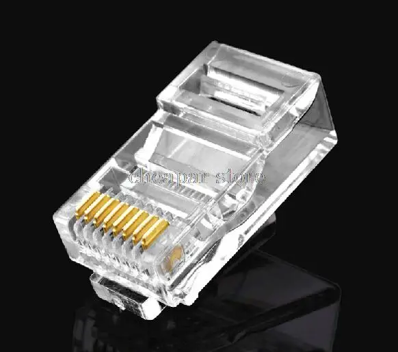 Горячая 20X RJ45 RJ-45 CAT5 модульный разъем сетевой разъем для Cat5 Cat5e Cat6 кабель для продажи