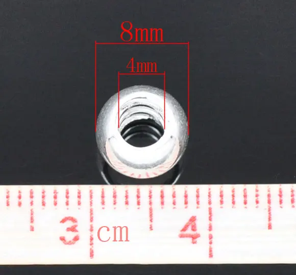 Серебряные украшения doreenbeads Smooth Stopper винтовые шарики подходят для европейского