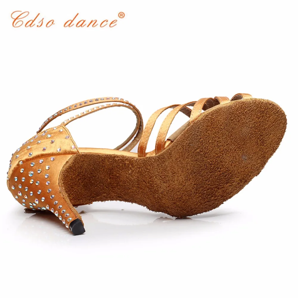 Cdso dance 10316 черная танцевальная обувь из искусственной кожи со стразами для
