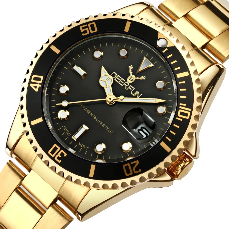 Deerfun мужские часы класса люкс повседневное бизнес алмаз от известного бренда из