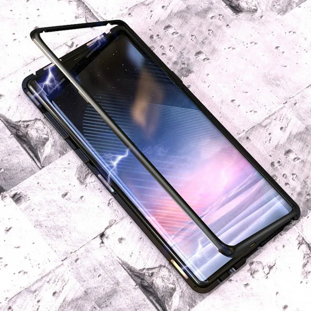 Магнитная адсорбции флип чехол для телефона samsung Galaxy Note 9 магнит из металла