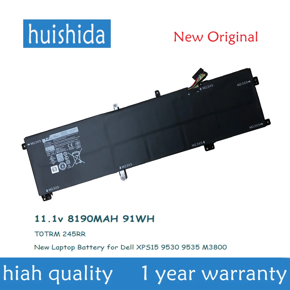 Новый оригинальный аккумулятор 11 1 В 91WH 245RR для ноутбука Dell XPS15 9530 9535 M3800 T0TRM