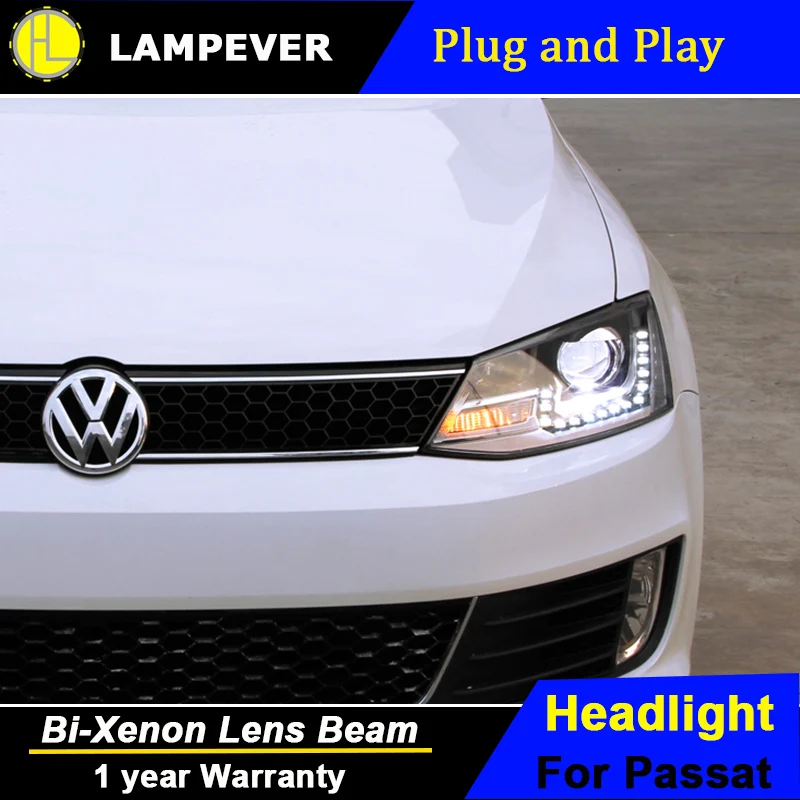 Lampever Стайлинг для VW Jetta фары 2011-2014 MK6 светодиодный ные новый drl H7 hid Q5 Биксеноновые