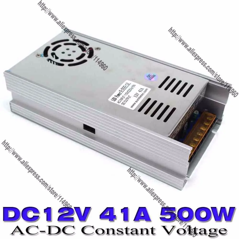 Singlt выход 12 В постоянного тока переключатель питания DC12V 41A 500 Вт светодиодный трансформатор драйвера 110 В 220 В ac-dc UPS для светодиодной ленты лампы