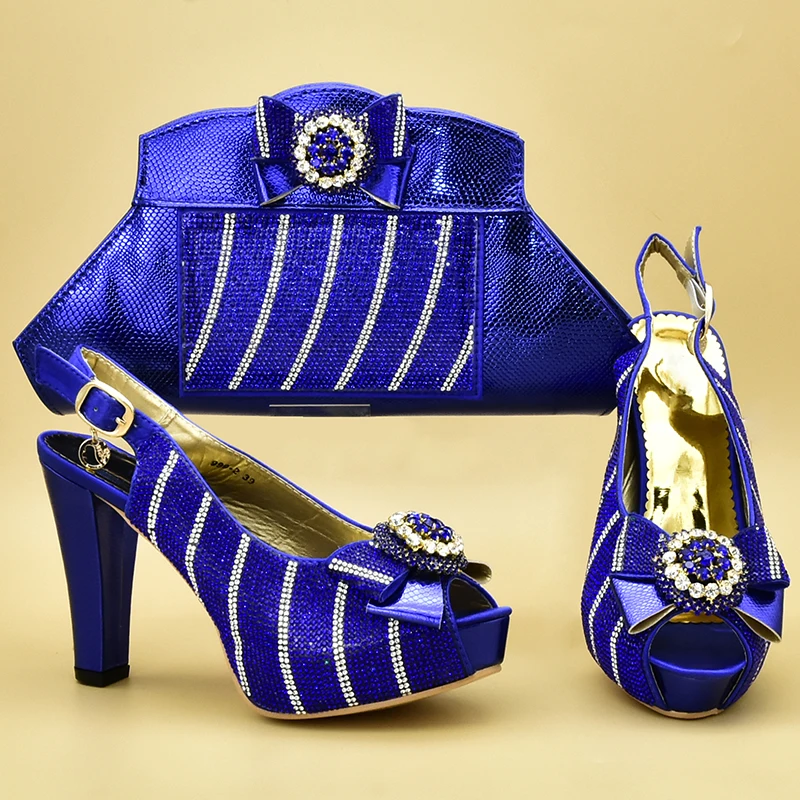 

Новое поступление, Женский итальянский комплект из обуви и сумки, украшенные стразами, Итальянская обувь с сумочкой в комплекте для ZS-16, 2019
