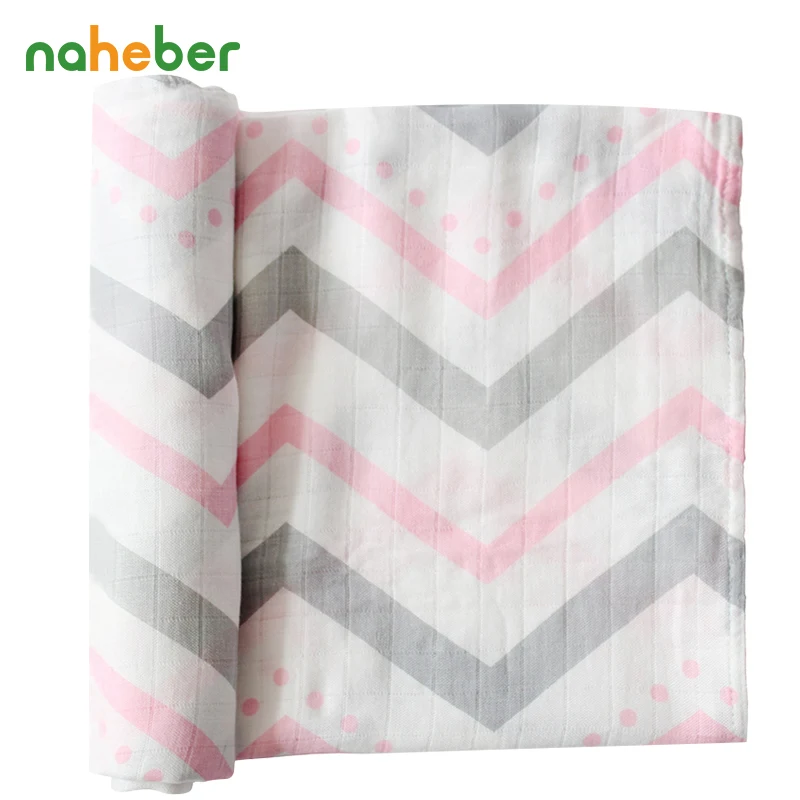 

Double Layer Gauze Bamboo Cotton Muslin Diaper Baby Swaddles 120x120cm For Newborn Swaddle Bath Towel Wraps Children Products