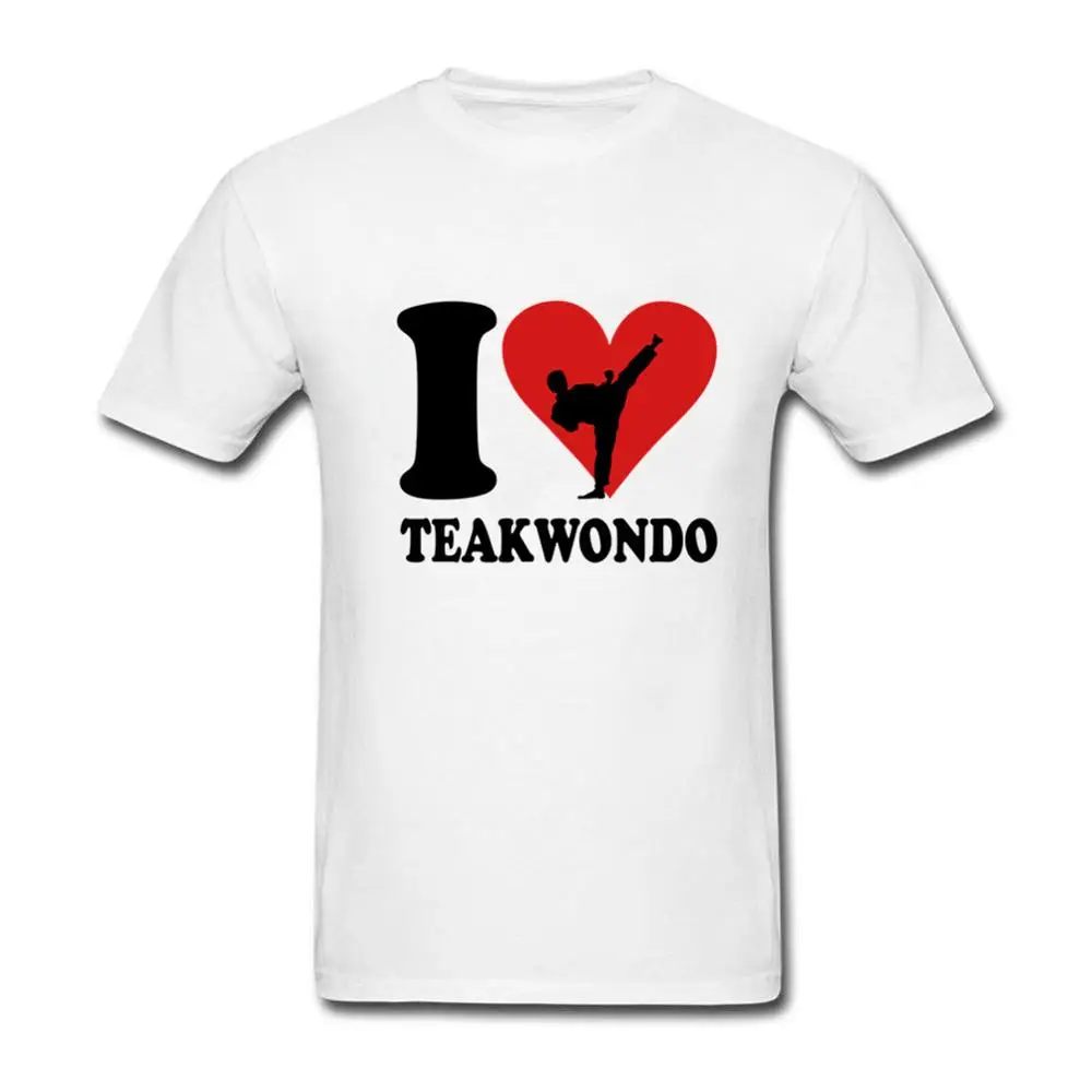 2019 Мужская футболка Большая скидка футболки с коротким рукавом I love Teakwondo Hombre