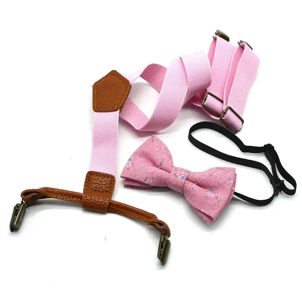 MUQGEW High Elastic elastic Butterfly knot Kids Baby Boys toddler Wedding Matching Braces Suspenders and Luxury Bow Tie Set |
