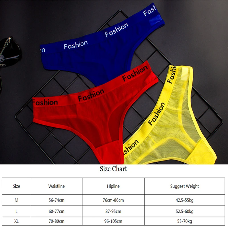 3 шт. женские прозрачные трусики стринги с заниженной талией|Женские трусики| |