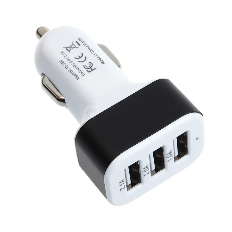 Автомобильное зарядное устройство универсальное 12 В 24 до 5 3 порта USB адаптер для