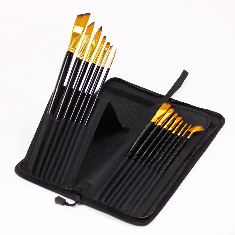 15 шт./компл. кисть для рисования маслом нейлоновая акриловые краски акварельные