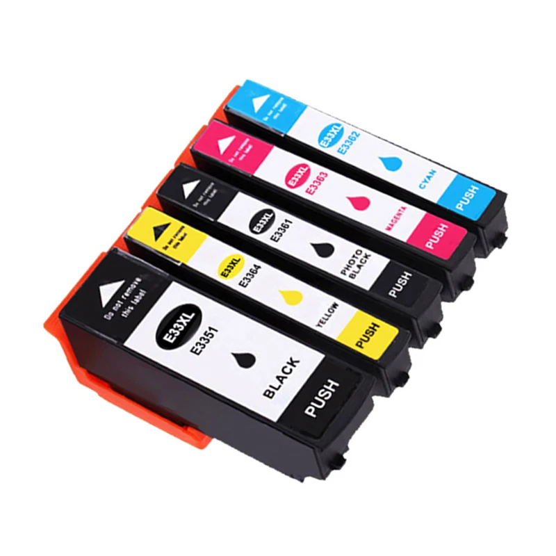 

Совместимый картридж с чернилами Vilaxh 5PK 33XL T3351 T3361 для Epson искусственных элементов