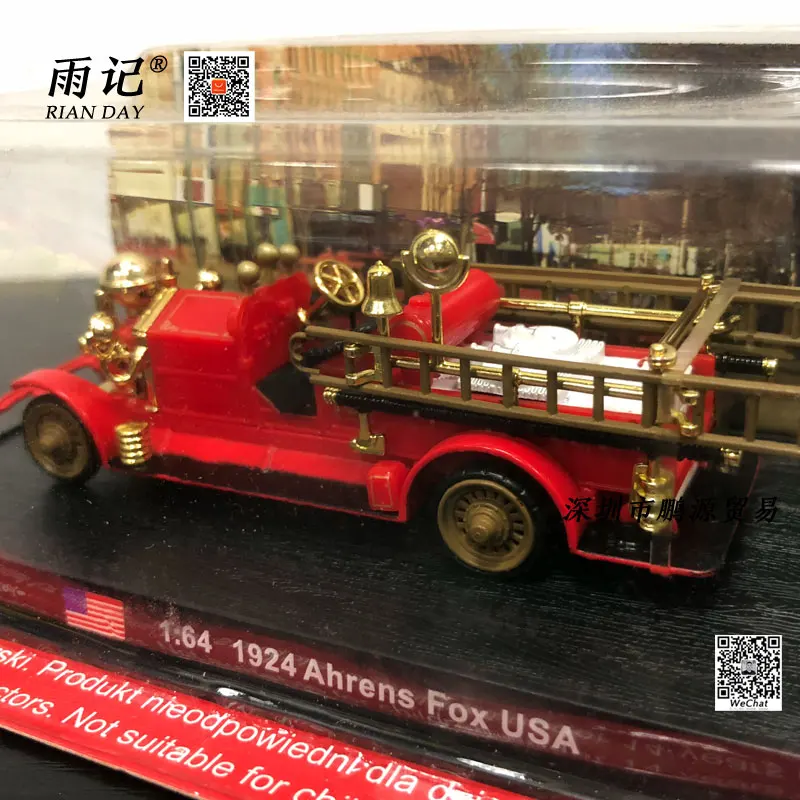 AMER 1/64 масштабная модель автомобиля игрушки 1924 Ahrens Fox США пожарная машина литая под давлением металлическая модель автомобиля игрушка для коллекции/украшения/подарок