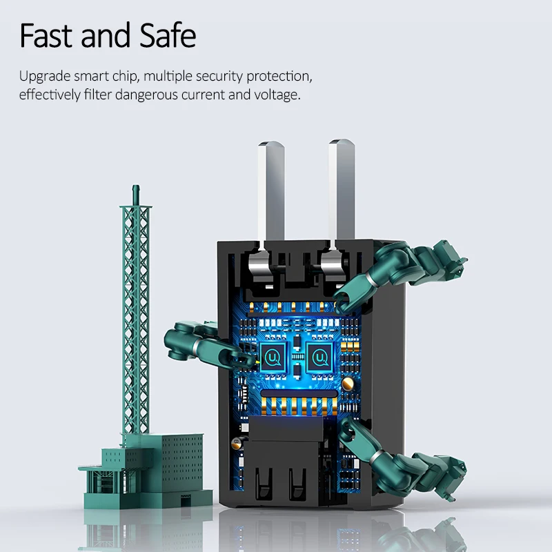 USAMS Mini Fold 2.4A 2 порта USB зарядное устройство двойной телефон для iphone Складной