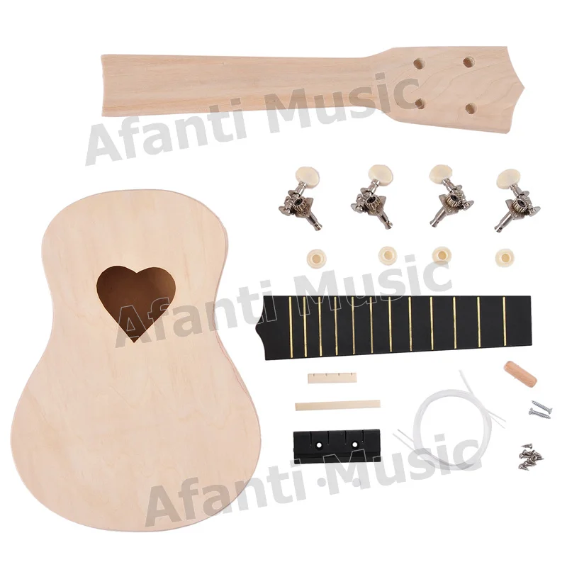 Afanti музыка 21 дюймов DIY Набор укулеле/DIY миниатюрная гитара укулеле (AUK 02)|Укулеле| |