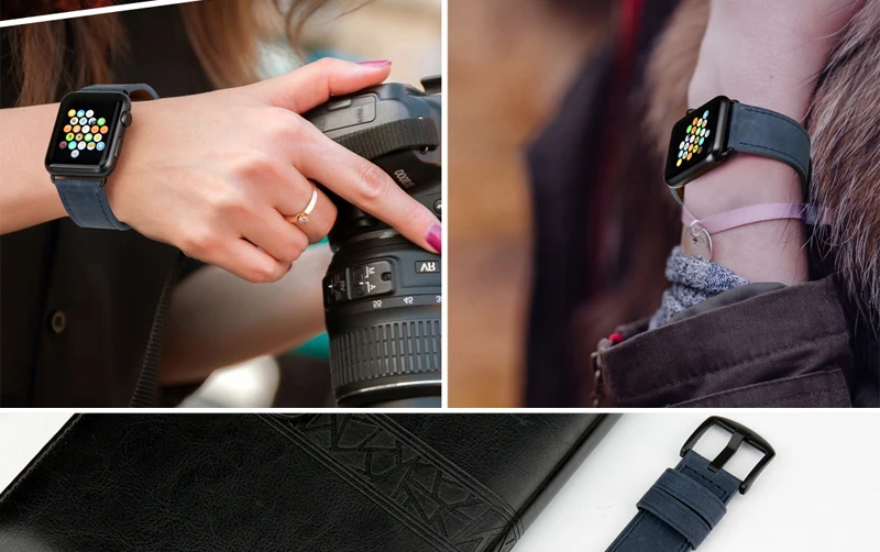 MAIKES аксессуары для часов из натуральной кожи для Apple Watch band 44 мм 42 мм и Apple watch band 40 мм 38 мм iwatch Series 4-1 ремешок
