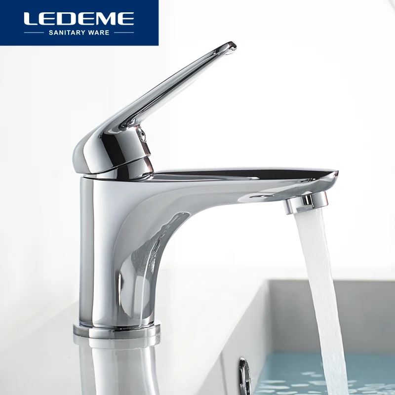 LEDEME Смеситель для умывальника латунь Цвет: хром L1048|basin faucet|waterfall faucetbathroom faucet |