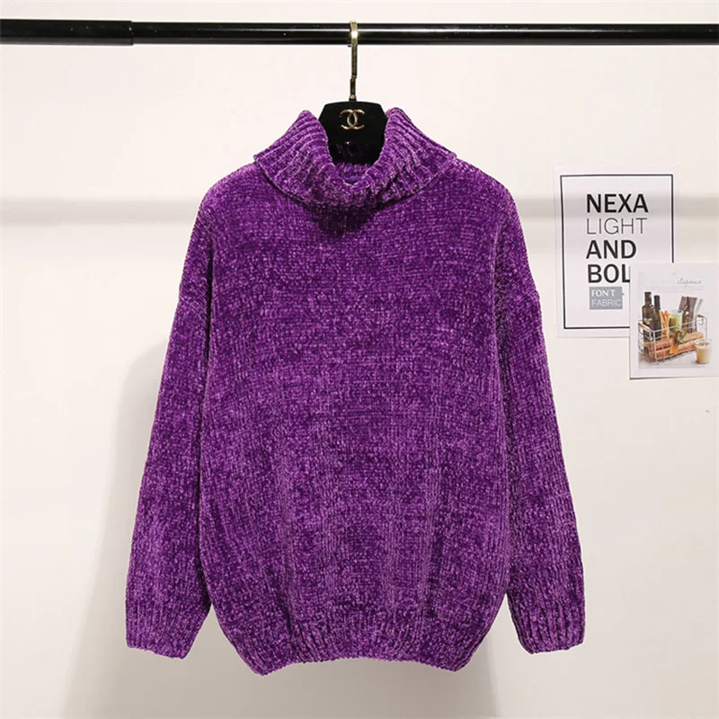 Ltd 02 2018 новый пуловер Pleuche свитер Женский вязаный turtlneck женские модные свободные