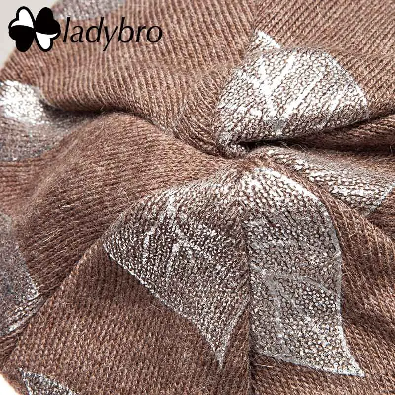 Женские зимние шапки Ladybro облегающая шапка женские шапочки с листьями