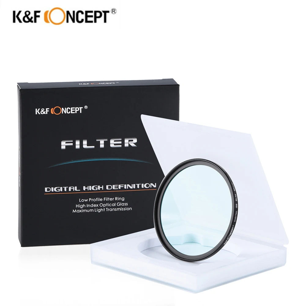 

Концепция K & F 37/40. Защитный фильтр для объектива MC UV HD, 5/49/52/55/58/62/67/72/77/82/86 мм, тонкий, многослойный, для камеры Canon, Nikon, Sony