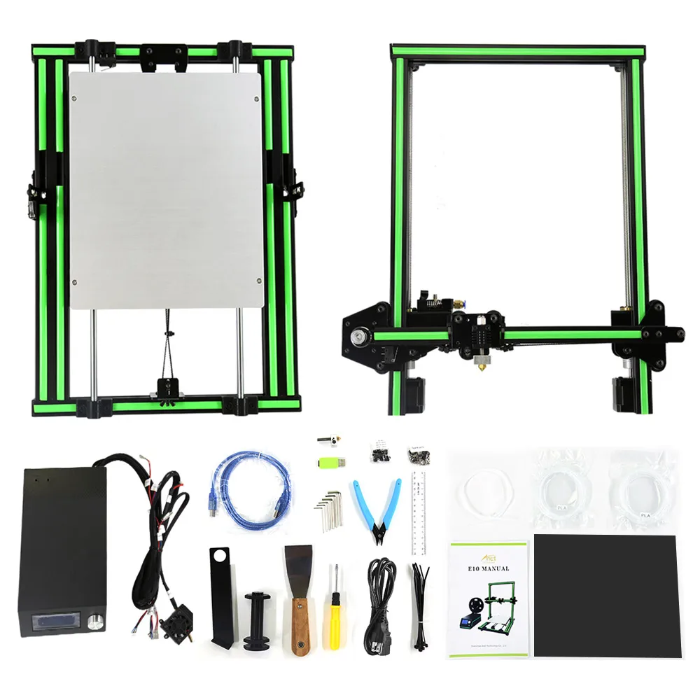Anet E10 imprimante 3d принтер обновленный резьбовой стержень Высокоточный 3d принтер Набор DIY большой размер печати 10 м нити