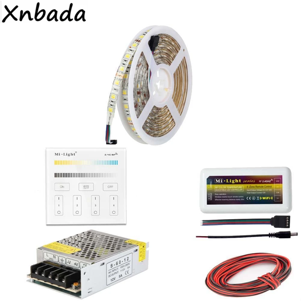 Светодиодная лента 5050SMD 5 ~ 20 м гибкое освещение с цветовой температурой Mi Light B2