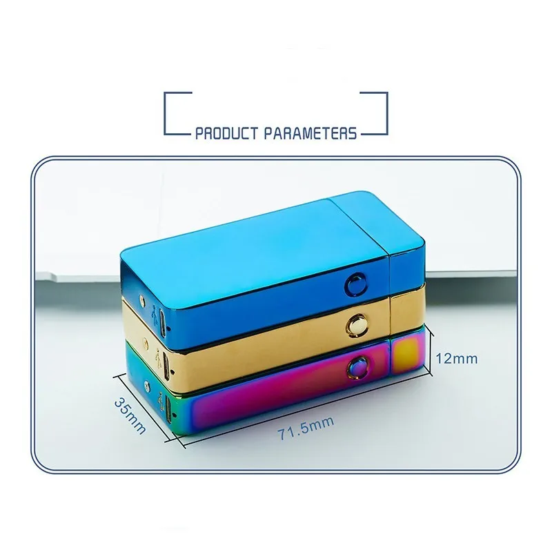 Новый USB Зажигалка перезаряжаемая электрическая двойная дуга металлический