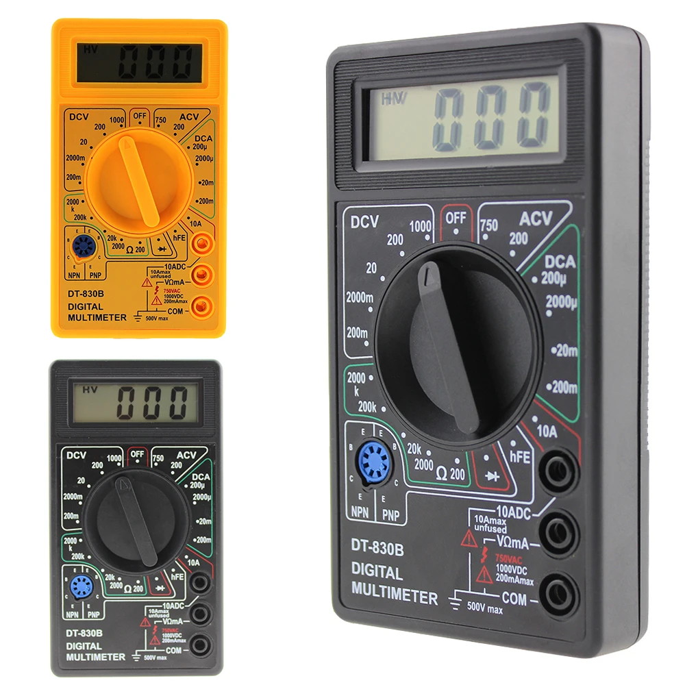 

ANENG DT830B ЖК-дисплей цифровой вольтметр Амперметр Ом мультиметр DT-830B электрический AC / DC тестер Eletronics многометровый