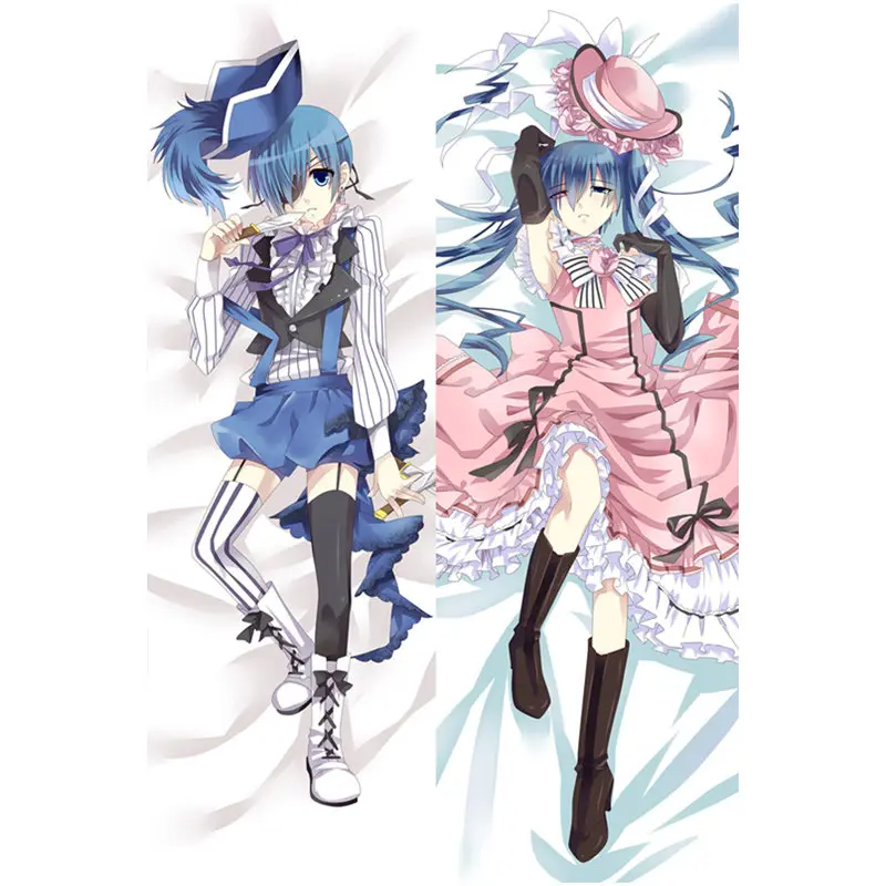 Аниме Черный Bulter наволочки Kuroshitsuji Dakimakura Чехол сексуальные девушки 3D двухсторонняя постельные принадлежности обниматься тела Чехол BB01A