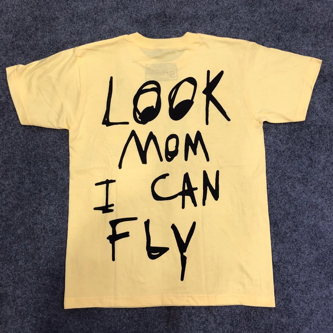 Мужская и женская футболка с принтом Travis Scott Look уличная хлопковая Футболка в
