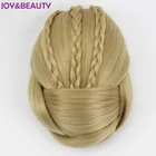 JOY  BEAUTY синтетические волосы, плетеные, искусственные волосы в пучок, высокотемпературные волосы в форме пончика, ролики для волос 6 цветов в наличии