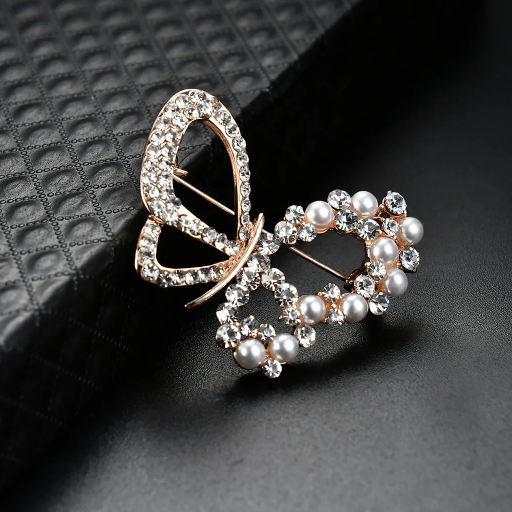 Женская романтичная брошь в форме бабочки аксессуары для одежды из сплава с