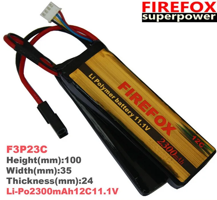 

1pcs 100% Orginal Firefox 11.1V 2300mAh 12C 2 cellLi Polymer battery AEG Airsoft Battery FX1108D F3P23c Drop shipping