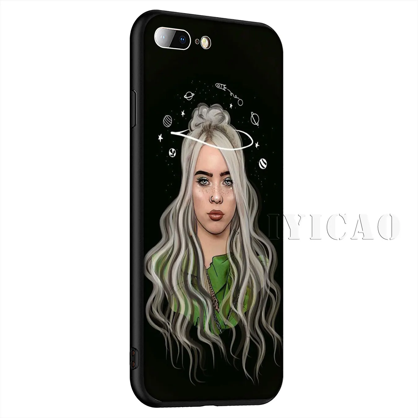 IYICAO Billie Eilish Hot Music Singer Silicone Soft Case for iPhone XR X XS Max 8 7 6 6S Plus 5 5S SE Cover |